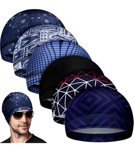 bike helmet beanie Amazon.com: Atneato Cycling Liner Cap helmet liner for cycling Baroque Fish Hook Buckle autotag_new_arrival Color:Black/Silver 1000