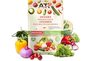 A.T.I 27 Variety Heirloom Vegetable Seed Pack – Approx. 5000 Non-GMO Seeds – Garden Seeds Kit – Outdoor, Indoor Plant Seeds w