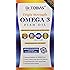 Dr. Tobias Omega 3 Fish Oil Triple Strength, Burpless, Non-GMO, NSF-Certified, 180 Counts
