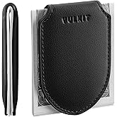VULKIT Luxury Money Clip Genuine Leather Magnetic Closure Streamline Design Money Clip Wallet, Holds Up to 20 Bills