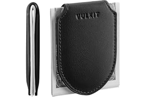 VULKIT Luxury Money Clip Genuine Leather Magnetic Closure Streamline Design Money Clip Wallet, Holds Up to 20 Bills