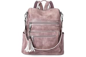 Telena Womens Backpack Purse Vegan Leather Large Travel College Shoulder Bag with Tassel