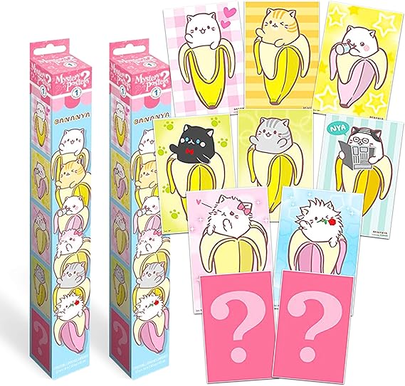 Amazon.com: Bananya Poster Mystery Bundle Set ~ 4 Pack Mystery Bananya Wall Posters (Bananya 