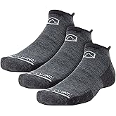 CloudLine Merino Wool Running & Hiking Socks for Men and Women, Light Cushion, Moisture Wicking, Anti-Sweat, USA Made 3 Pair