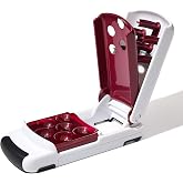 OXO Good Grips Quick Release Multi Cherry Pitter | Pits 6 Cherries at Once, Fits Different Sized Bowls, Mess Free, Dishwasher Safe
