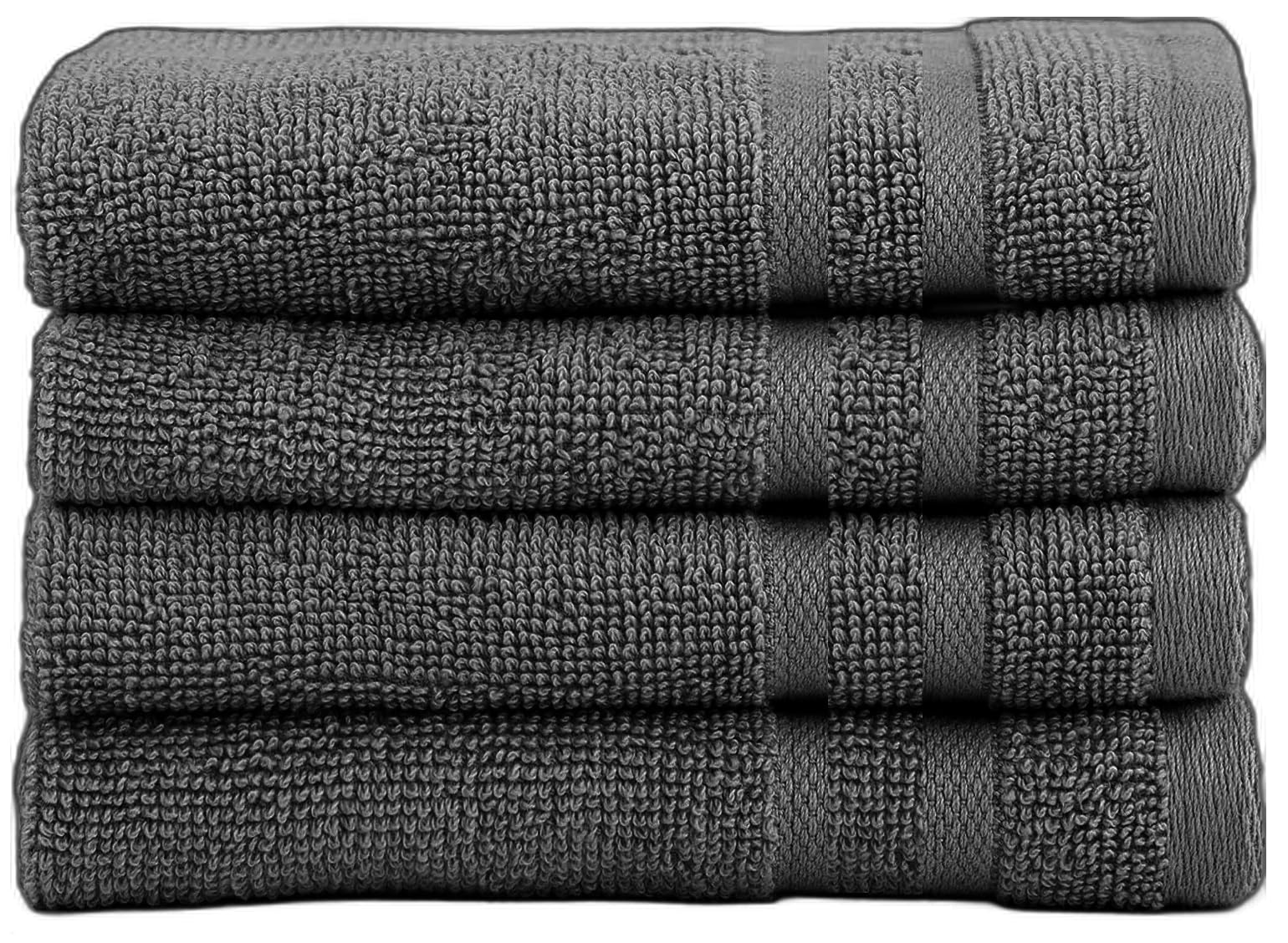 EDB 6-Piece Luxury Towel Set 100% Egyptian Cotton 2 Face Cloth, 2 Hand Towel, 2 Bath Towel Highly Absorbent Hotel Collection Towel Bale 800-GSM (Charcoal Grey, 4 - FACE CLOTH)