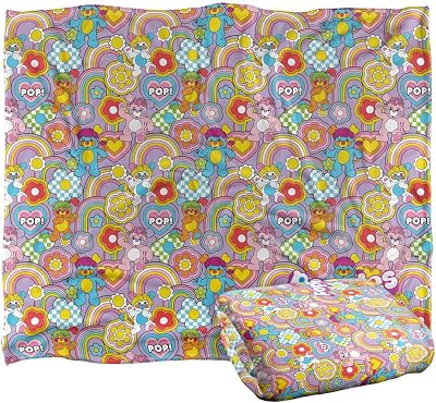 Popples Pop Pattern Manta súper suave con tacto sedoso – 152 x 127 cm