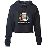 Custom Cropped Hoodies for Womens Add Your Text Image Photo Pullover Hooded Crop Sweatshirt