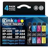 E-Z Ink Remanufactured Replacement for 288XL Ink Cartridges for 288 XP-330 | Compatible for 288XL for Epson Expression Home XP-330 XP-430 XP-446 XP-440 XP-340 Printer(4 Pack, BK/C/M/Y with Latest Chip)