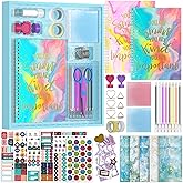 2-Pack DIY Journal Kit for Girls Ages 8-14,DIY Journal Set Stationary Birthday Gifts Ideas for Girls,Art Crafts for Tween Kid Scrapbook & Diary Supplies Set