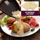 Andrew James 8 Person Traditional Raclette Grill 1200W with 8 Pans view 8