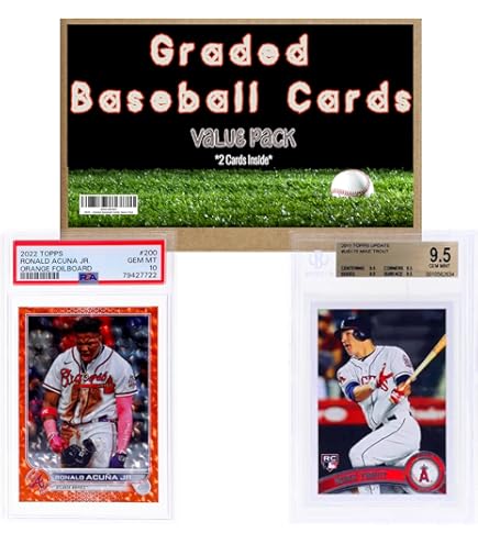 Amazon.com: Epic Baseball Gift Box & Collection Starter Set1 Graded Card +  8 Sealed Packs of Modern Licensed CardsPSA/BGS Graded Card 10, 9.5 or 9 &  200 SleevesPossible AutographsSlabs of Heat : Collectibles & Fine Art