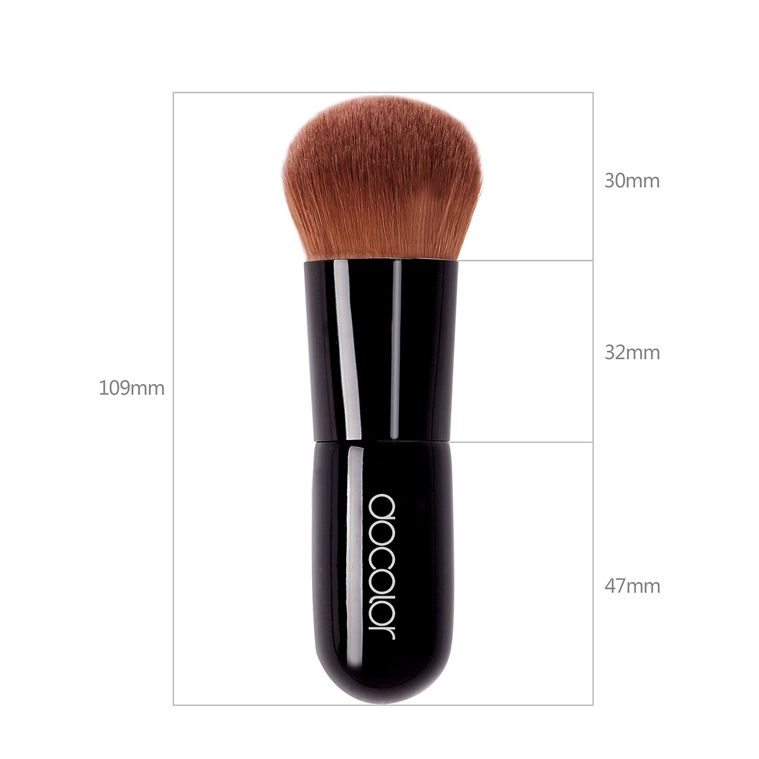Docolor Kabuki Foundation Face Powder Brush Portable Makeup Cosmetic Tool（Black）: Beauty