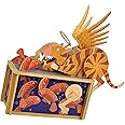 Clockwork Dreams Cat Wood Gear Toy w/Hand Crank, Printed Wood Pieces & Instructions - Sustainable Automata Wood Toy