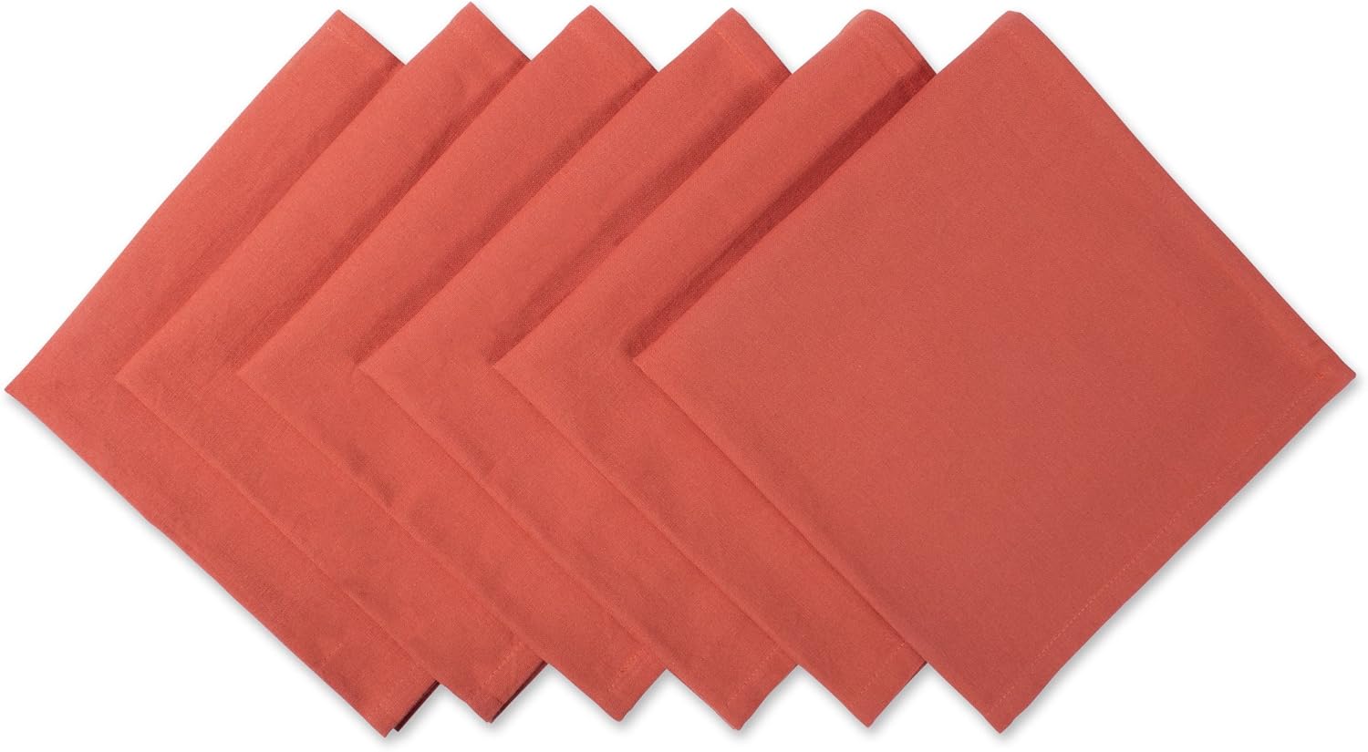 DII 100% Cotton Cloth Thanksgiving Napkins, Oversized 20x20" Dinner Napkins, For Basic Everyday Use, Banquets, Weddings, Events, or Family Gatherings - Set of 6, Orange Spice