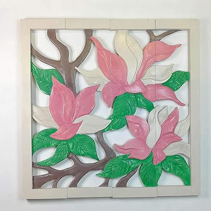 Easternada - Cabecero decorativo de madera tallada para pared, diseño