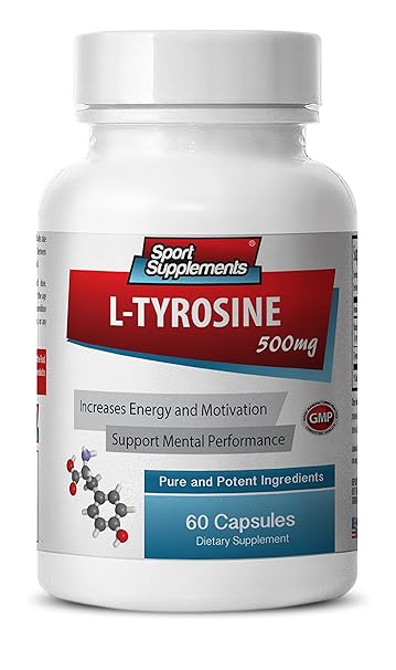L Tyrosine supplement for dopamine - L Tyrosine 500mg - Prevents overtraining (1 Bottle -