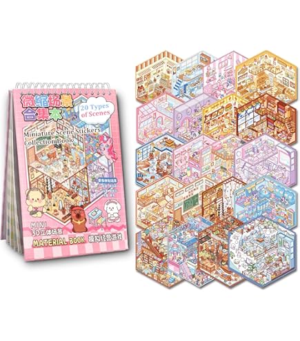 3D Scene Sticker Book For Adults 20 Sets Of Sticker Therapy Stress Relief Pass The