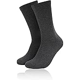 Forony Mens Dress Socks Anti Odor Combed Cotton Quick Dry Moisture Wikcing Size 8-13 Socks
