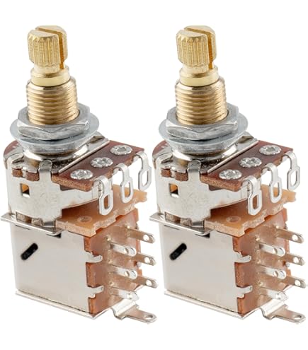 Bourns 500K Audio Taper Potentiometer - 3/4" Split Shaft, Push/Pull DPDT Switch 5 thumbnail image