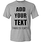 Custom T-Shirt Add Your Text Personalized T Shirt for Men & Women Cotton Tee