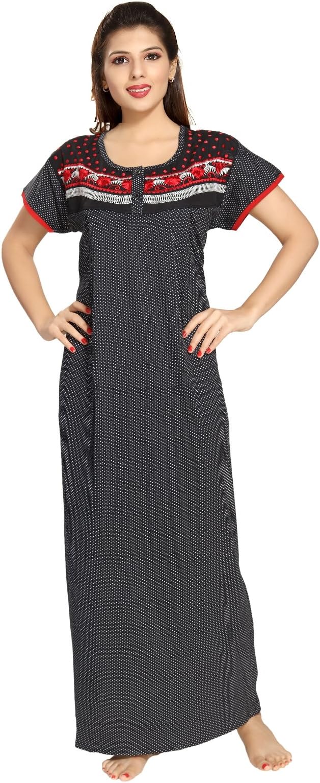 100% Hoisery Cotton Regular Fit Nighty for Women