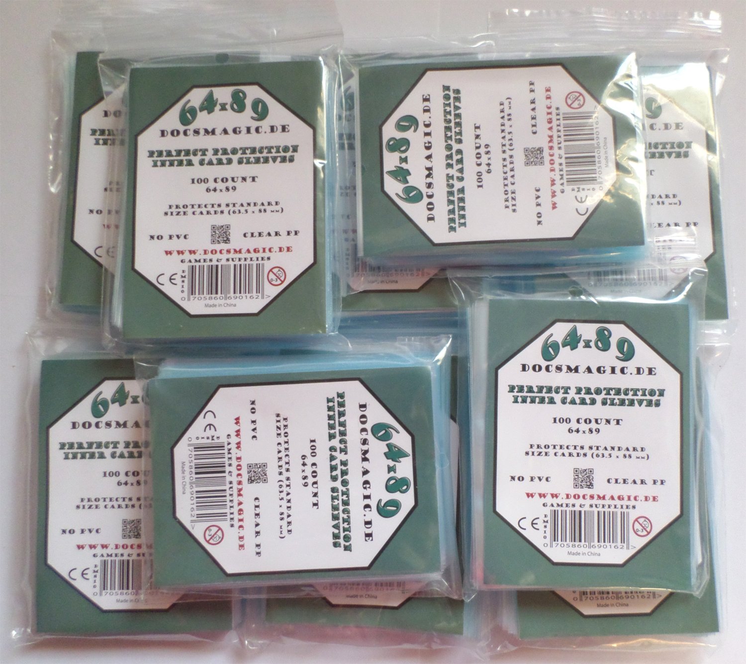 docsmagic.de 1.000 Perfect Protection Inner Card Sleeves Clear - 63,5 x 88 10 Packs - Standard Size 64 x 89