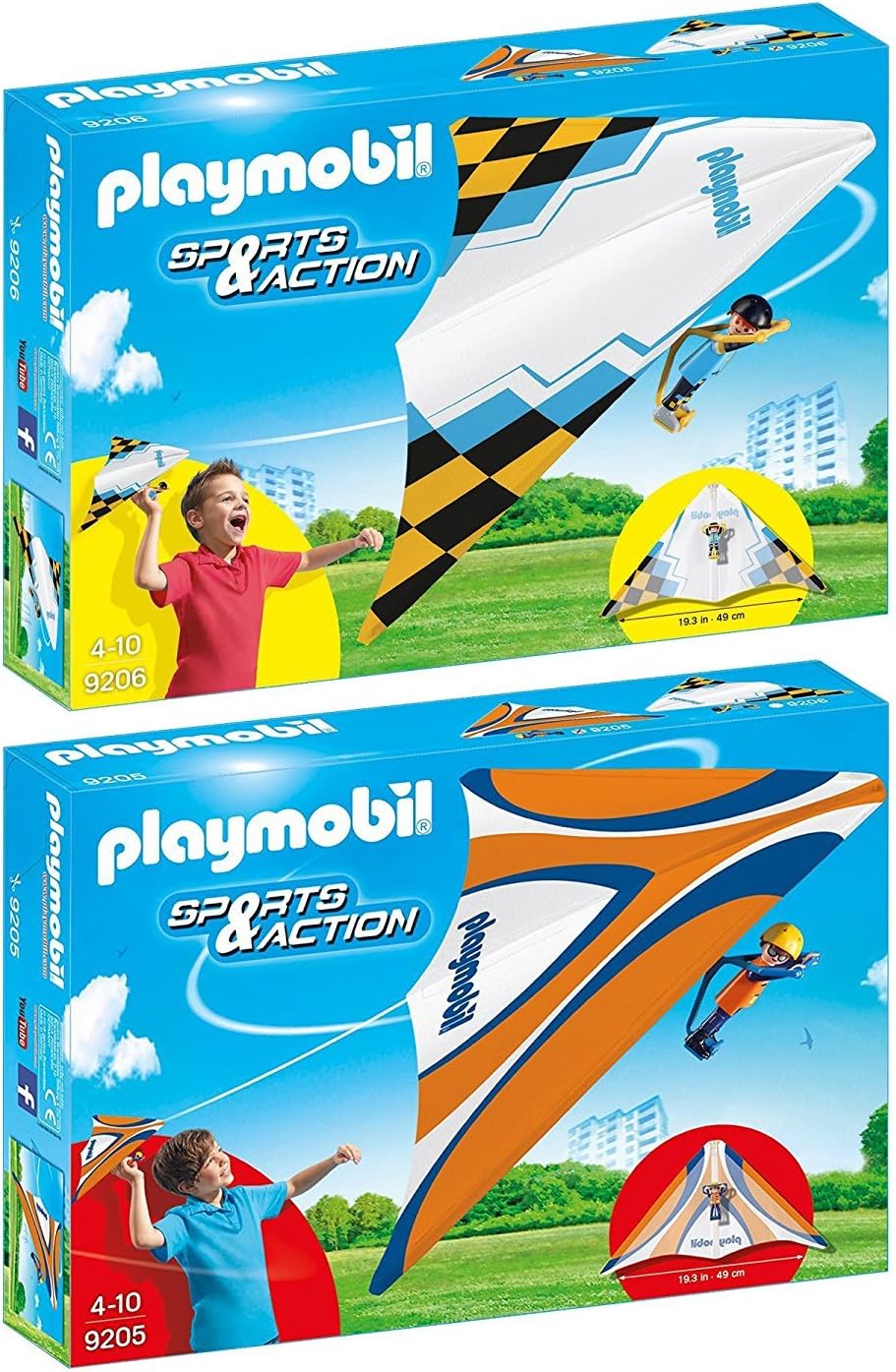 PLAYMOBIL® Sports & Action 2 pcs. Set 9205 9206 hang glider "Lucas" + hang glider "Jack"