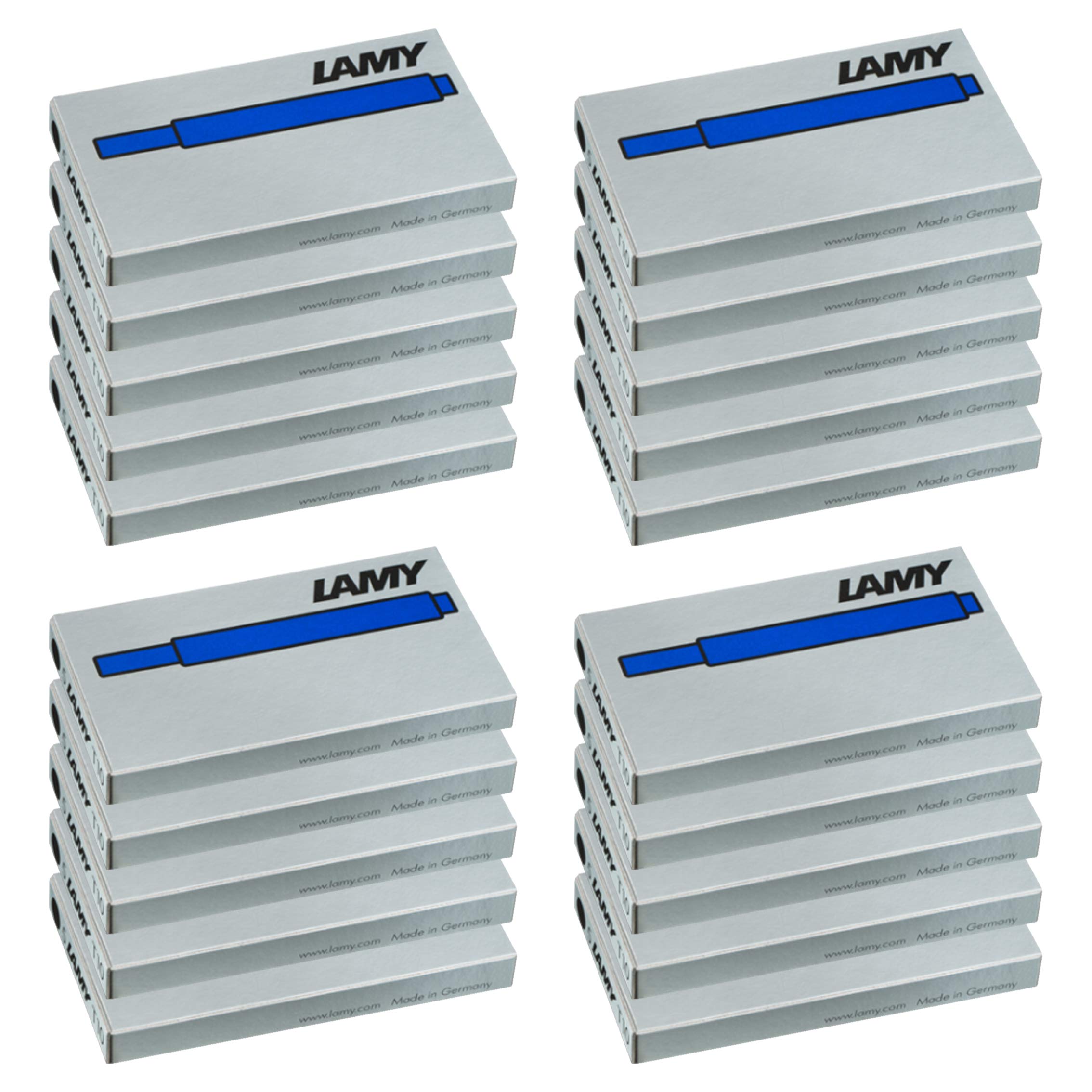 Lamy T10 Ink Cartridges Blue Packs, 20 Packungen