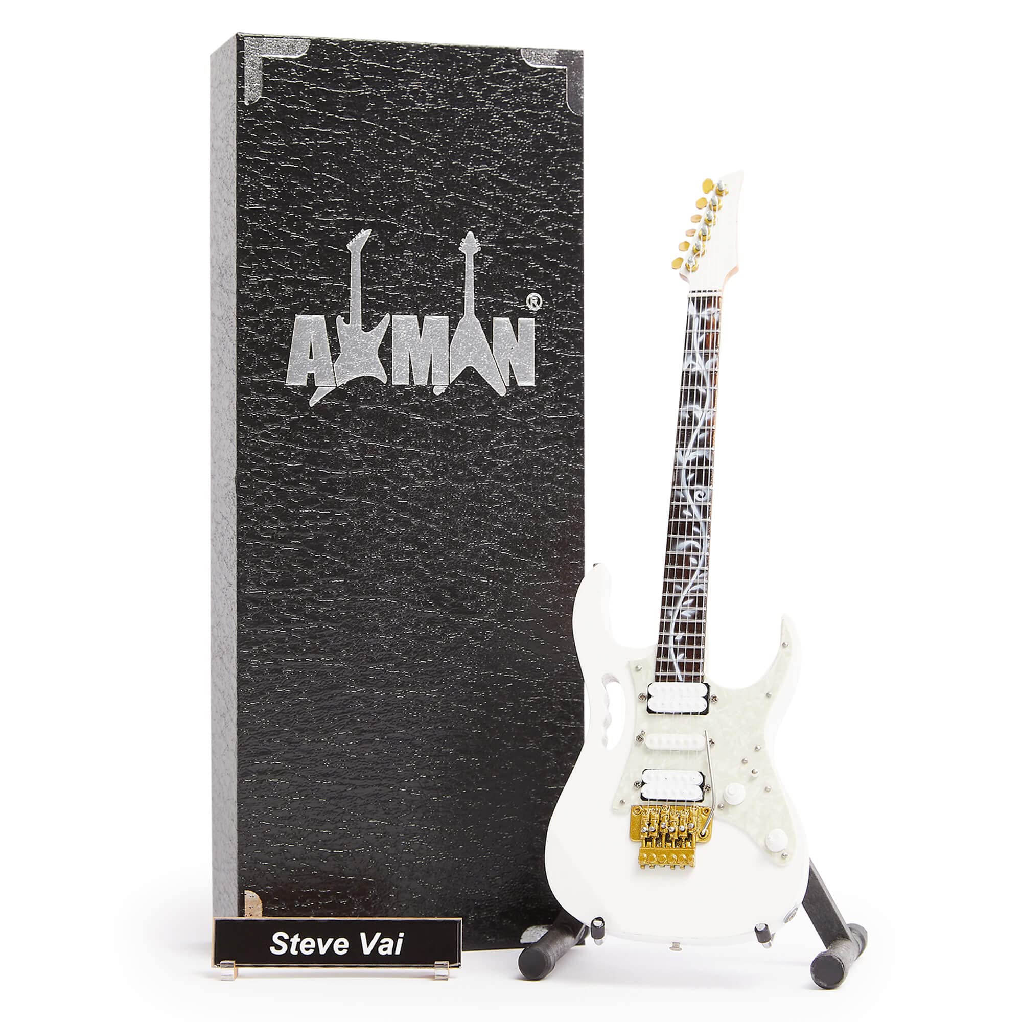 Steve Vai: JEMV7 - Miniature Guitar Replica - Music Gifts - Handmade Ornamental 1/4 Scale - Includes a Display Box, Name Tag and Miniature Guitar Stand