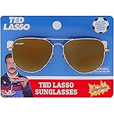 Ted Lasso Gold Aviator Sunglasses Sun-Staches UV 400, One Size Fits Most