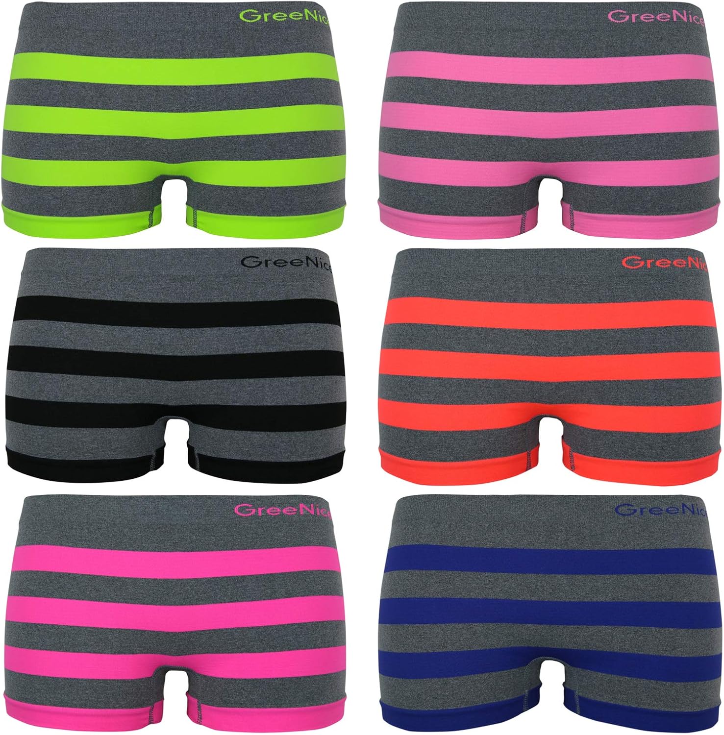 ReKoe 6er Pack Damen Hotpants Microfaser Panty Unterhose Dessous SXXXL Hipster Slip