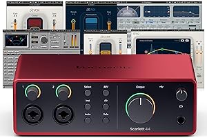 AudioDeluxe Focusrite Scarlett 4i4 (4th Gen) USB Audio Interface and Waves Musicians 2 Bundle