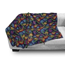 Ambesonne Abstract Throw Blanket, Colorful Spiral