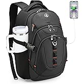 Swissdigital Design Laptop Backpack with USB Charging Port, Travel Backpack Fits 15.6 inches Computer, 31L College School Bac