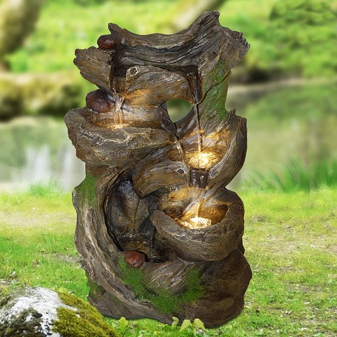 amur fuente de interior fuente ornamental fuente decorativa fuente en cascada 230 12v fuente para jardin el bosque de hadas con luz led