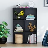 Vida Designs Durham 6 Cube Black Bookcase Storage Organiser view 2