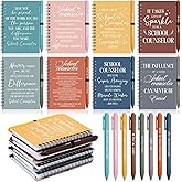 Eaasty 24 Set School Counselor Week Gift Bulk for Women Notebook with Ballpoint Pen Honor National School Counseling Appreciation Gifts Counselor Office Must Haves for Educator Teacher Community
