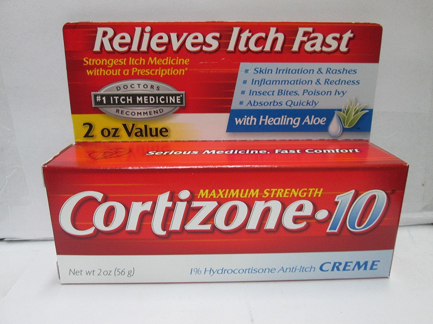 Cortizone-10 Maximum Strength Anti-Itch Creme with Aloe 2 oz (Pack of 3) : Cortisone Treatments : Beauty