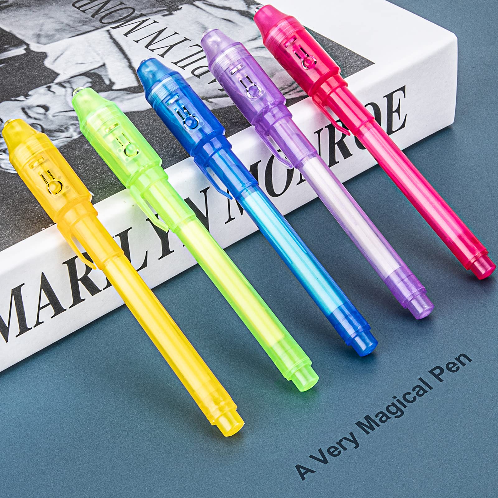 Invisible Spy Ink Pen 5 PCS, With UV Pen Light, Party Favors for Kids 8-12, Stocking Stuffers for Christmas, provide Thanksgiving, Halloween for Boys Girls Goodie Bag