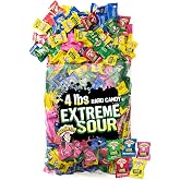 WARHEADS Extreme Sour Hard Candy Assorted Flavors Bulk Bag 4 lb Size | Ideal For Retail Displays, Parades, Special Events, And Filling Containers For Guests To Enjoy Throughout The Day.