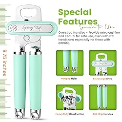 Spring Chef Stainless Steel Can Opener - Manual