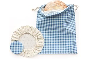Esembly Sourdough Proofing Kit, Bread Storage Bag, Bread Proof Bowl Cover and Starter Cover - Reusable, Made with 100% TPU Wa