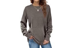Dofaoo Sweatshirts for Women Crewneck Long Sleeve Shirts Tunic Tops for Leggings Fall Fashion
