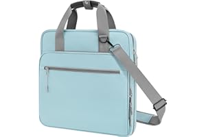 Betoores 3 Ring 2 Inch Zipper Binder, 500 Sheet Capacity Binder with Zipper for Girl and Boy, Compatible with 13-Inch MacBook, Handle and Shoulder Strap Included (Blue)