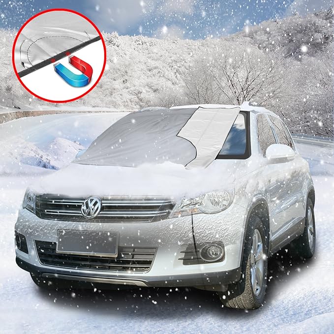 Frontscheibenabdeckung Magnetische Autoscheiben-Abdeckung für Sonnen-, EIS, Frost- und Staubschutz, Winterschutz für Windschu