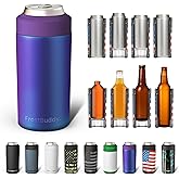 Frost Buddy Universal Can Cooler - Fits All - For Regular 12 & 16 oz or Slim-Size Bottles - Insulated Double-Walled Stainless Steel (Nebula)