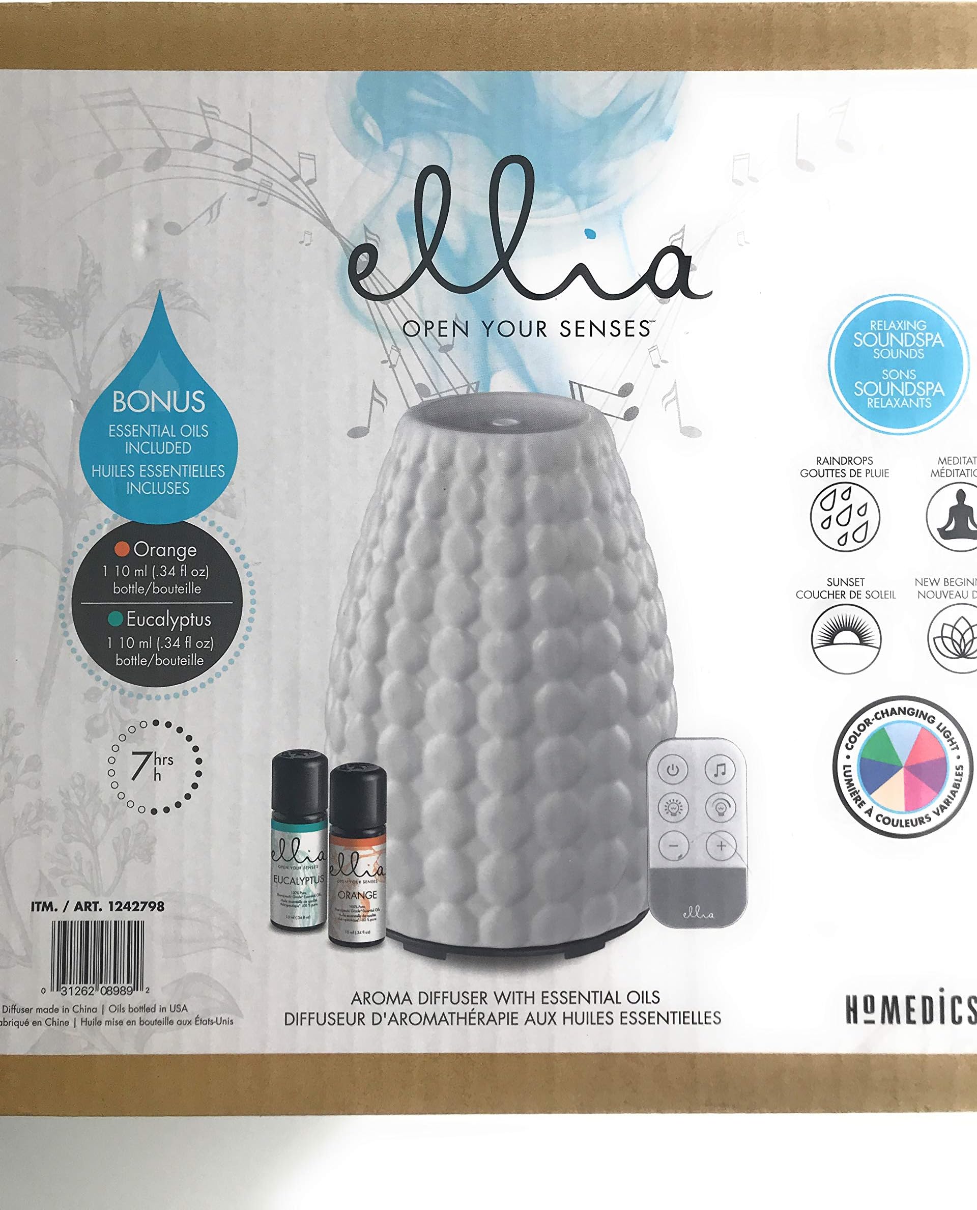 HoMedics Ellia Gaze Diffuser with Sound