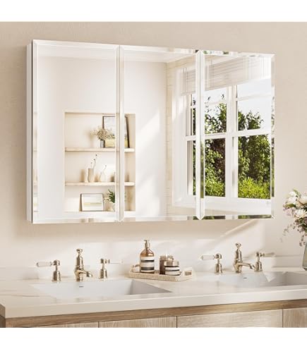 Amazon.com: Jensen 255048 Horizon Frameless Medicine Cabinet, Tri