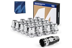 Orion Motor Tech Écrous de roue M12 x 1,5, écrous de roue 12 x 1,5 mm, compatibles avec Toyota Avalon, Camry, Highlander, Prius, Sienna, Lexus IS300 LFA CT200h HS250h GS450h et plus encore, lot de 20 écrous de roue avec siège magnétique